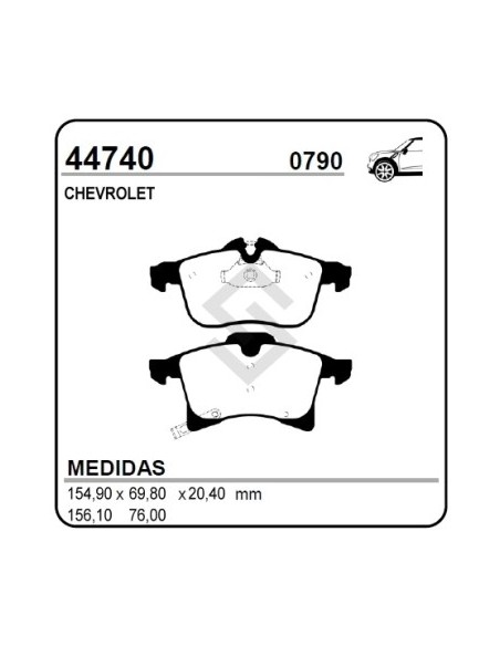 Ch Past. Freno Del. Corsa 1.7 03/... Meriva 03/...