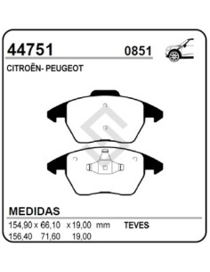 Pg Past. Freno Del. P.307 03/... - Citroen C4 04/...