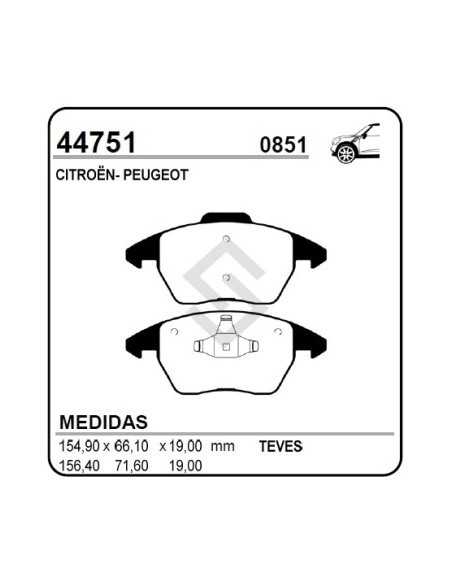Pg Past. Freno Del. P.307 03/... - Citroen C4 04/...