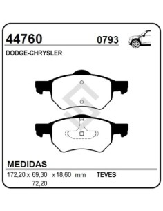 Im Past. Freno Del. Dodge Caravan Iii 00/... - Town & Country 99/08 - Voyager Iii 00/...