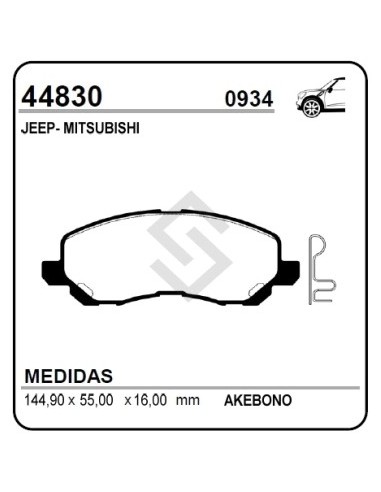 Im Past. Freno Del. Mitsubishi Outlander/galant 00/... - Jeep Patriot/compass 08/..