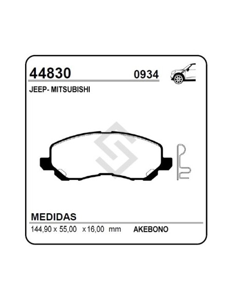 Im Past. Freno Del. Mitsubishi Outlander/galant 00/... - Jeep Patriot/compass 08/..