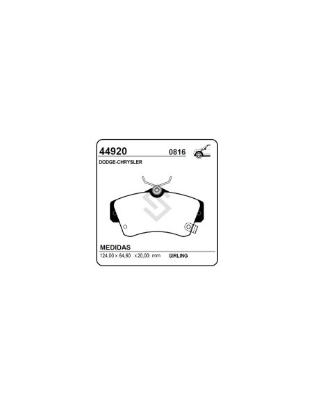 Im Past. Freno Del. Chrysler Pt Cruiser 06/00 1.6 - 2.0 I 16v - 2.2 Cr