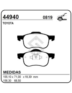 Im Past. Freno Del. Toyota  Rav Iii 2..2 - 2.4 05/... / Avensis - Sw / Corola / Auris / Bb Compact