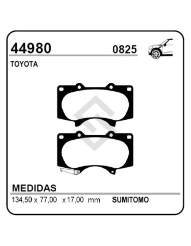 Im Past. Freno Del. Toyota 4 Runner - Sw4 05/.. / Lexus Gs 470  05/...