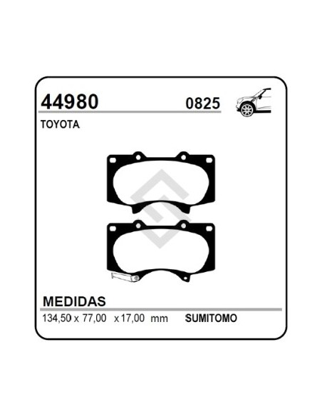 Im Past. Freno Del. Toyota 4 Runner - Sw4 05/.. / Lexus Gs 470  05/...