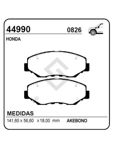 Im Past. Freno Del. Honda Accord Viii / Accord Viii Tourer 03/... / Cr-v Ii 2.0 02/...