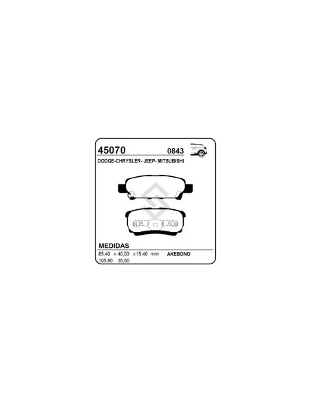 Im Past. Freno Tras. Jeep Compass 2.0 11/... - Mitsubishi Lancer Vii/sw/outlander 03/... - Dodge Caliber 2.4 06/...