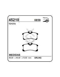 Im Past. Freno Tras. Avensis 01/03 - Yaris 03/... Corolla Vi - Wagon