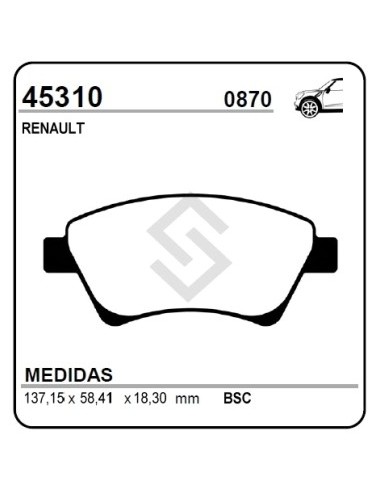 Rt Past. Freno Del. Laguna Ii / Megane Ii / Scenic Ii  02/...