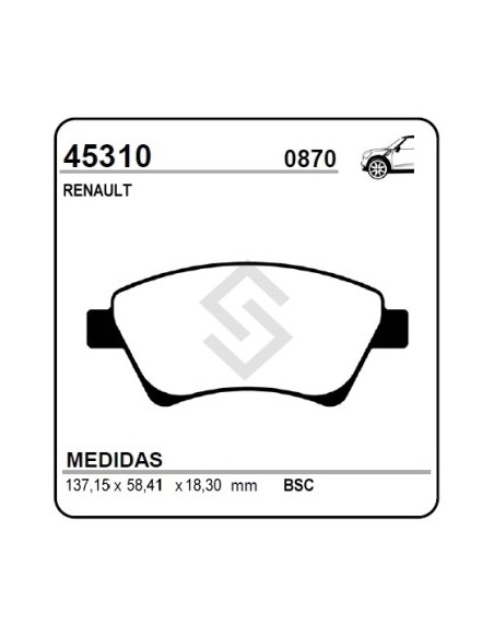 Rt Past. Freno Del. Laguna Ii / Megane Ii / Scenic Ii  02/...