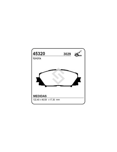 Im Past. Freno Del. Toyota Yaris 10/... Corolla X1 12/... Prius Iii 11/...