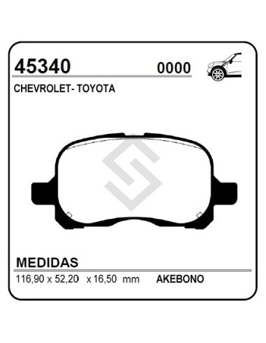 Im Past. Freno Del. Toyota Corolla 02/...