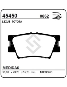 Im Past. Freno Tras. Toyota  Rav Iii 2..2 - 2.4 - 3.5 05/... / Camry Vi 06/... / Lexus Es V 06/...