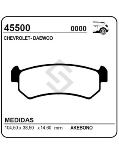 Ch Past. Freno Tras. Daewoo Nubira 03/.. - Lacetti 05/...