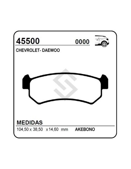 Ch Past. Freno Tras. Daewoo Nubira 03/.. - Lacetti 05/...