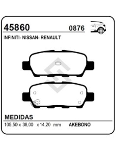 Im Past. Freno Tras. Nissan Tiida 07/... / 350z / Murano / Sentra / X-trail  - Rt.  Koleos 08/...