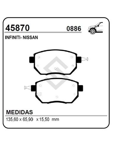 Im Past. Freno Del. Nissan Murano 03/... Altima 05/... Maxima 04/...