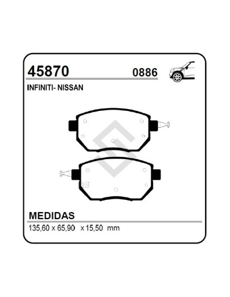 Im Past. Freno Del. Nissan Murano 03/... Altima 05/... Maxima 04/...