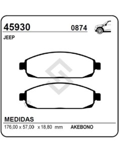 Im Past. Freno Del. Jeep Grand Cherokee Iii - Iv / Commander 05/...