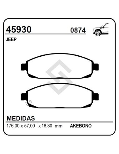 Im Past. Freno Del. Jeep Grand Cherokee Iii - Iv / Commander 05/...