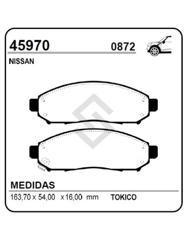 Im Past. Freno Del. Nissan Frontier / Pathfinder / X-terra