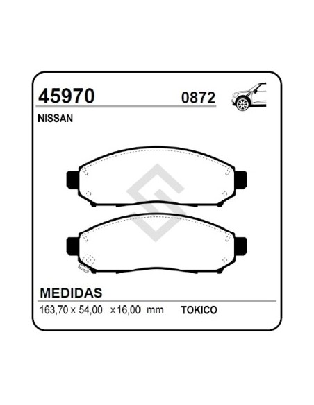 Im Past. Freno Del. Nissan Frontier / Pathfinder / X-terra