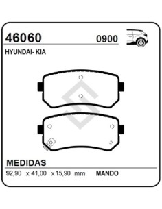 Im Past. Freno Tras. Hyundai Accent Iii / I30 - I30 Sw / Kia Cee D / Pride / Rio