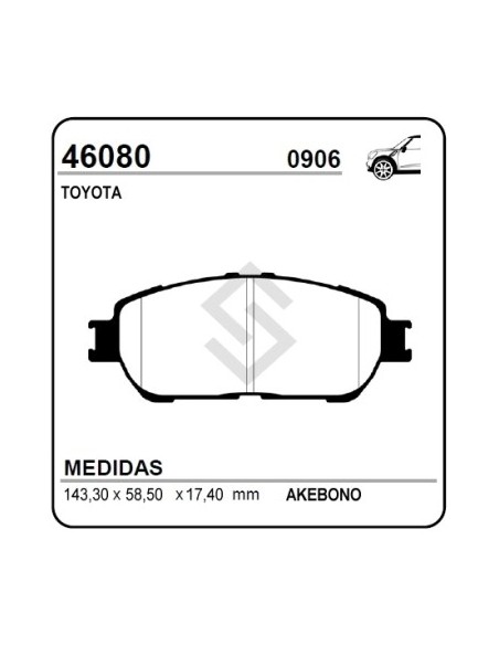Im Past. Freno Del. Toyota  Avalon Iii / Camry Vi / Estima / Previa / Sienna / Tacoma / Tarago