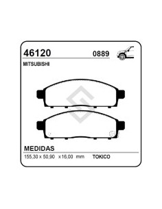 Im Past. Freno Del. Mitsubishi L-200 06/... / L-200 Triton 08/... / L-200 Pick Up Truck