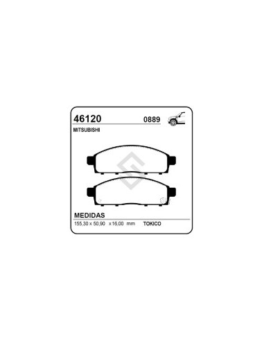 Im Past. Freno Del. Mitsubishi L-200 06/... / L-200 Triton 08/... / L-200 Pick Up Truck