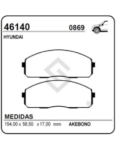 Im Past. Freno Del. Hyundai H100 / Hr 2.5 06/...