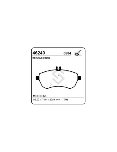 Im Past. Freno Del.m.benz  C180 / C200 / C250 / C300 / C350