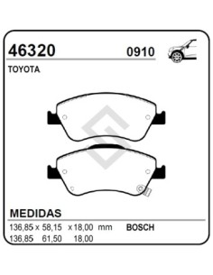 Im Past. Freno Del. Toyota Auris 06/... / Corolla 06/...
