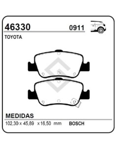 Im Past. Freno Tras. Toyota Corolla 06/... / Auris 06/...