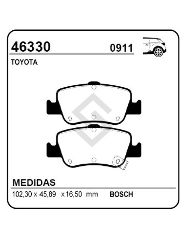 Im Past. Freno Tras. Toyota Corolla 06/... / Auris 06/...