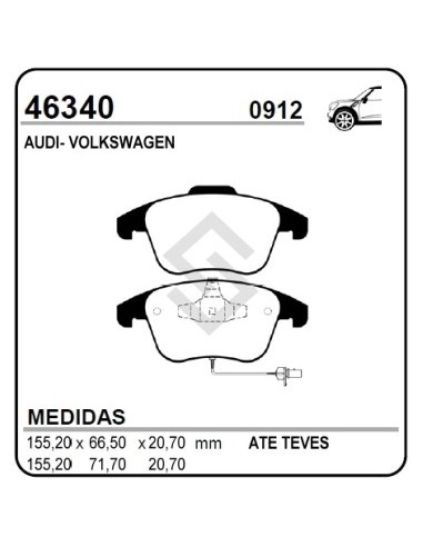 Vw Past. Freno Del. Tiguan 07/... - Audi A4/a5 07/...