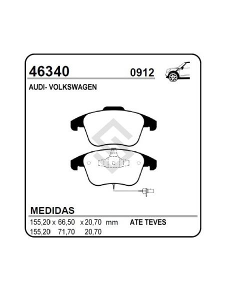 Vw Past. Freno Del. Tiguan 07/... - Audi A4/a5 07/...