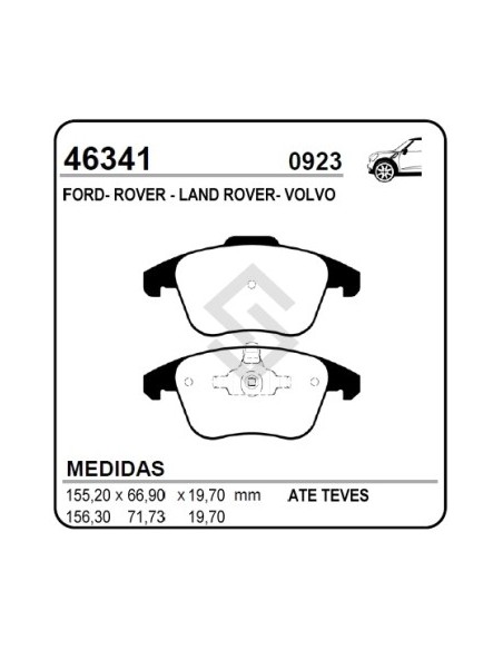 Fd Past. Freno Del. Mondeo 07/... S-max 06/10 - Freelander 06/10 -