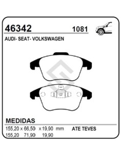 Vw Past. Freno Del. Tiguan 09/... Sharan Ii 07/... Q3 07/...