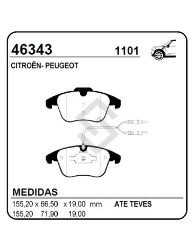 Pg Past. Freno Del. P.508 1.6/2..0/2.2 Sw 10/... - C5 10/...
