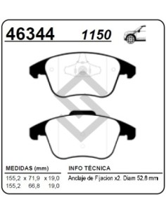Ct Past. Freno Del. C4 1.6 Hdi 11/... C4 Grand Picasso 07/... Ds4 Thp 11/... Partner/berlingo 10/...