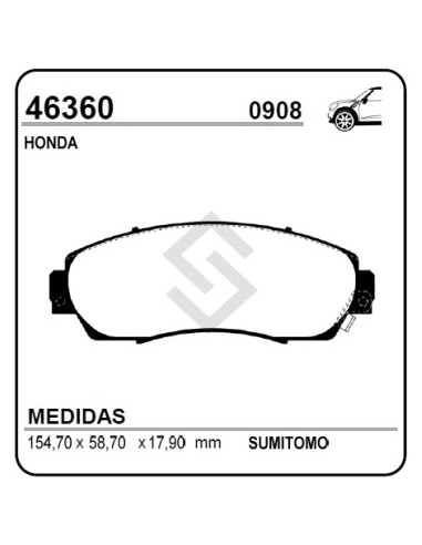 Im Past. Freno Del. Honda Cr-v 07/...