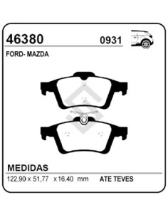 Fd Past. Freno Tras. C-max 07/... - Focus C-max 03/... - Mazda 5 05/...