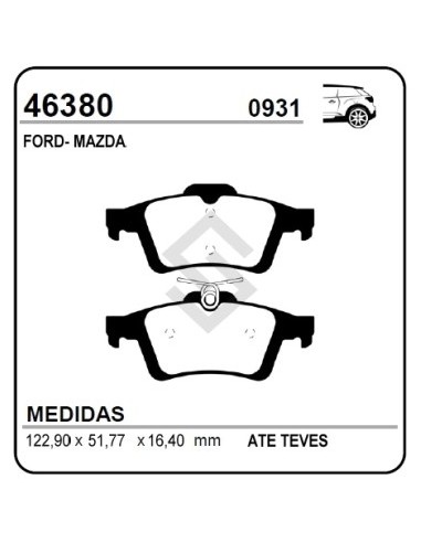 Fd Past. Freno Tras. C-max 07/... - Focus C-max 03/... - Mazda 5 05/...