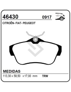 Vr Past. Freno Tras. Jumper 07/... Scudo 07/... Expert 07/...