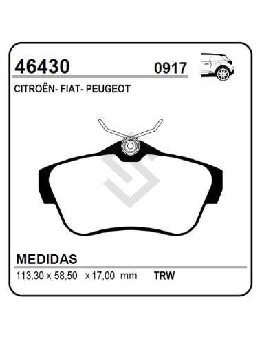 Vr Past. Freno Tras. Jumper 07/... Scudo 07/... Expert 07/...
