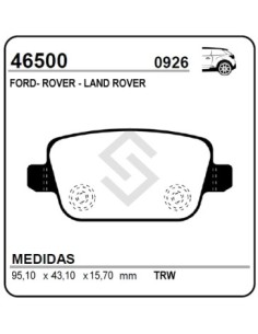 Fd Past. Freno Tras. Mondeo 07/... Kuga 08/... Freelander 06/...