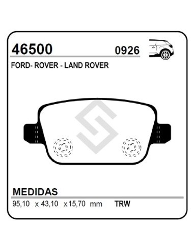 Fd Past. Freno Tras. Mondeo 07/... Kuga 08/... Freelander 06/...