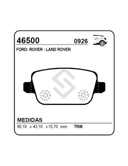 Fd Past. Freno Tras. Mondeo 07/... Kuga 08/... Freelander 06/...